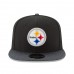 Men's Pittsburgh Steelers New Era Black 2017 Sideline 9FIFTY Snapback Hat 2748715